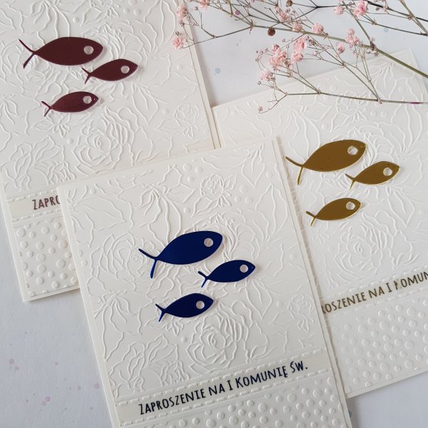 Polnische Einladungskarte zur Kommunion