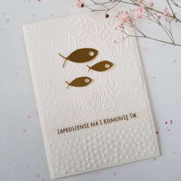 Polnische Einladungskarte zur Kommunion