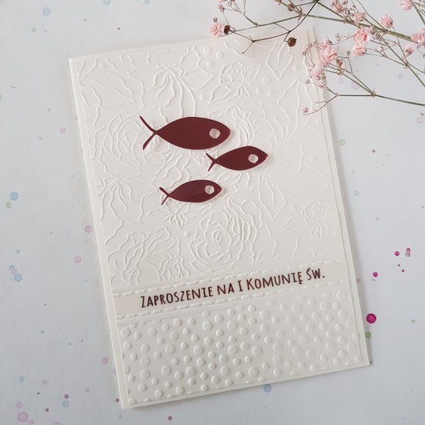 Polnische Einladungskarte zur Kommunion