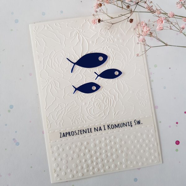 Polnische Einladungskarte zur Kommunion