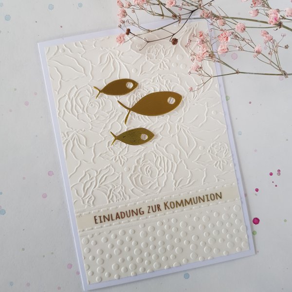 Polnische Einladungskarte zur Kommunion