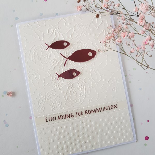 Polnische Einladungskarte zur Kommunion