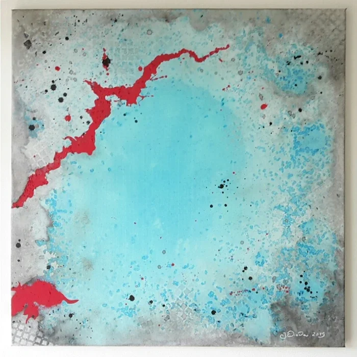 Stille Bewegung I – Abstraktes Acrylgemälde