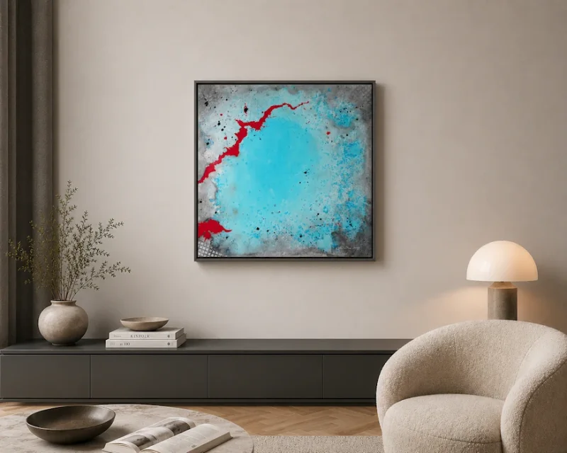 Stille Bewegung I – Abstraktes Acrylgemälde