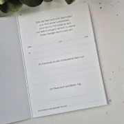 Kommunion Einladungskarte, handillustrierte Karte mit Hostie- Motiv