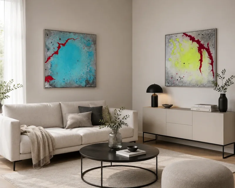 Stille Bewegung I – Abstraktes Acrylgemälde